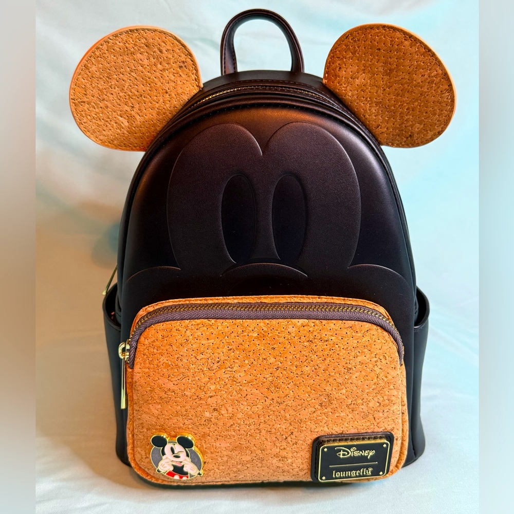 Loungefly x Disney Mickey Mouse Pin Cork Pocket & Ears Backpack